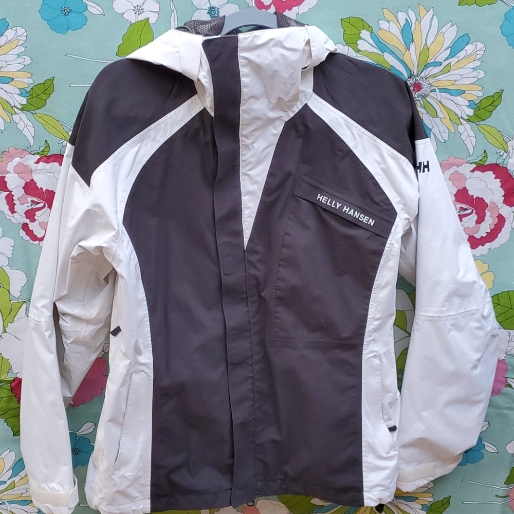 HELLY HANSEN Black and White Ski Coat size Medium
